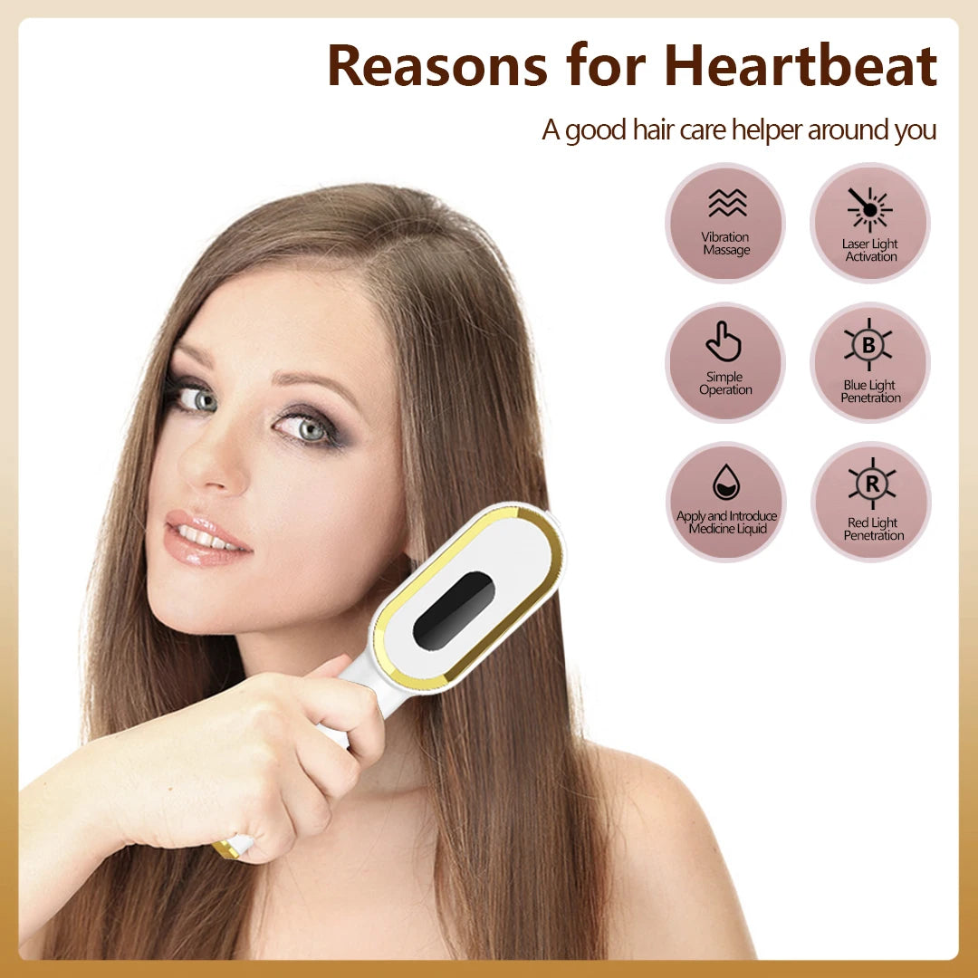 2025 New Electric Ionic Laser Comb Scalp Applicator Custom Essential Oil Dispenser for Home Anti-Hair Loss Scalp Care Massager Magnelya