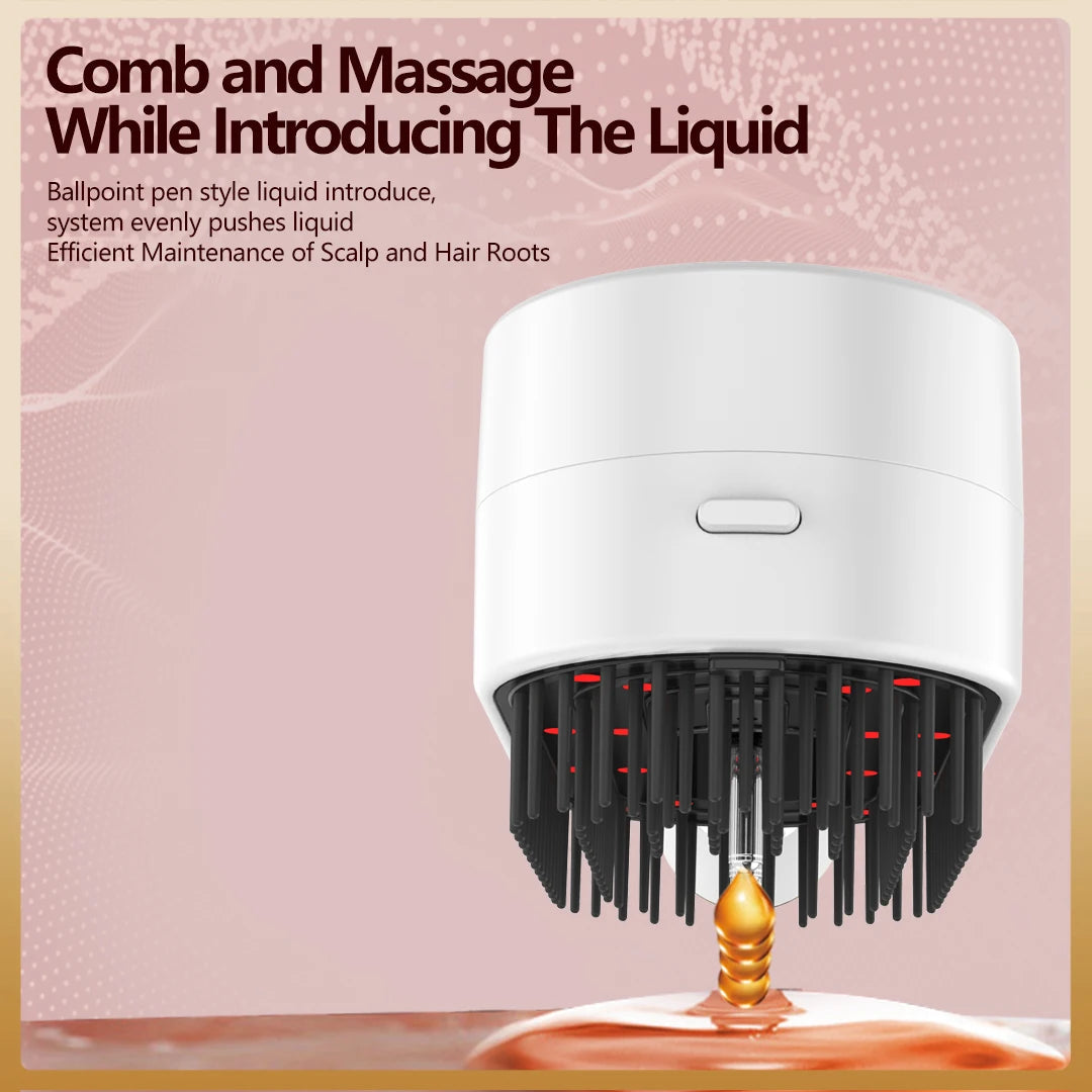 2025 New Electric Ionic Laser Comb Scalp Applicator Custom Essential Oil Dispenser for Home Anti-Hair Loss Scalp Care Massager Magnelya