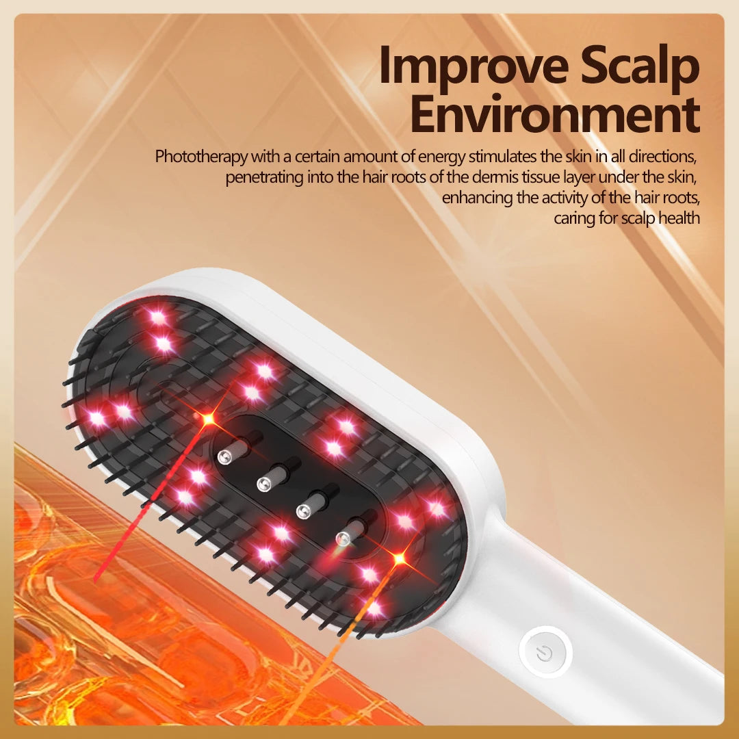 2025 New Electric Ionic Laser Comb Scalp Applicator Custom Essential Oil Dispenser for Home Anti-Hair Loss Scalp Care Massager Magnelya